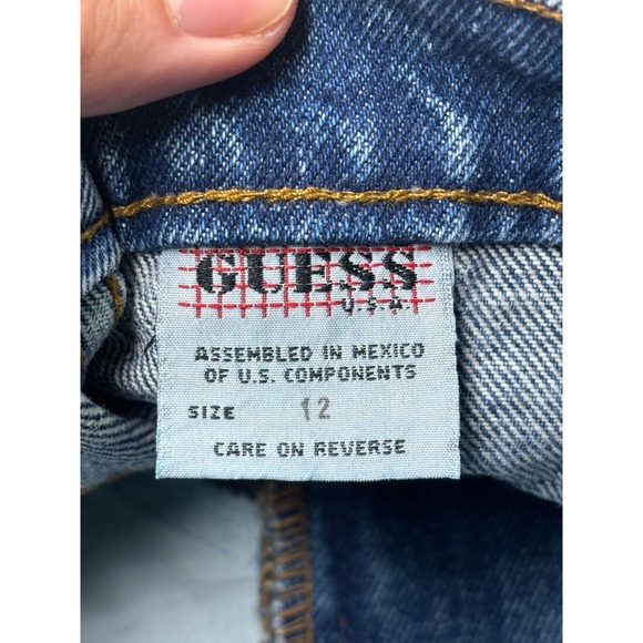 NWOT Vintage 90/80s Guess Jeans 12 Medium Wash Straight Leg Denim USA 24x28 - Picture 5 of 14